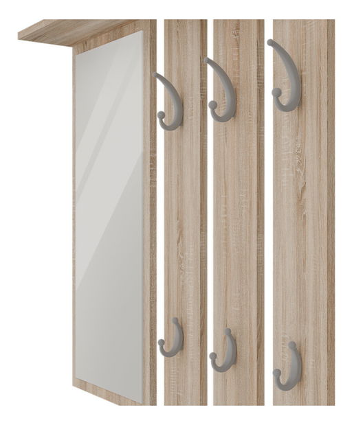 Věšákový panel Oasis 1 (dub sonoma) (se zrcadlem)