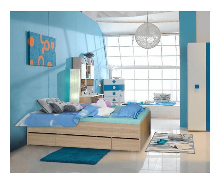 Jednolůžková postel 90 cm Matari (dub sonoma)