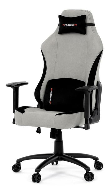 Herní křeslo Bloqueo (stříbrná)