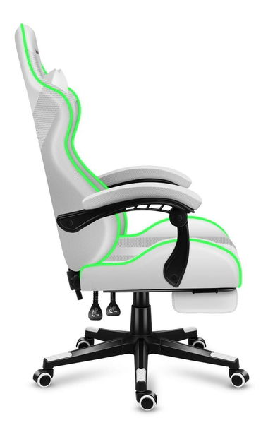 Herní křeslo Fusion 4.7 (bílá + vícebarevná) (s LED osvětlením)