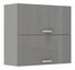 Horní kuchyňská skříňka Milo 80 GU-72 (šedá + šedý lesk)