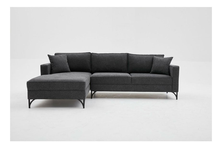 Rohová sedací souprava Brenen (L) (antracit + černá)