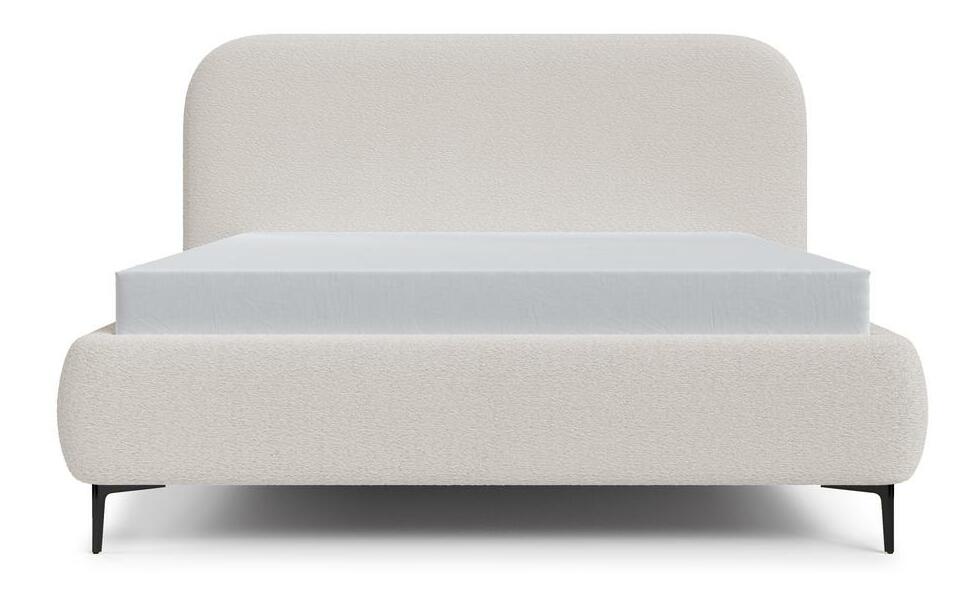 Manželská postel 140 cm Mononoke 140 (s roštem) (béžová + černá)