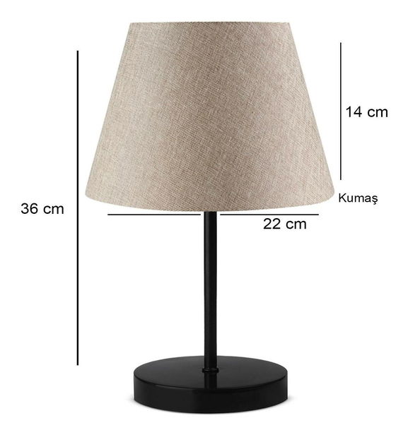 Stolní lampa Klarasso 1 (béžová + černá)