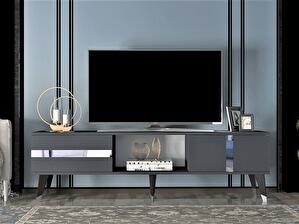  TV stolek/skříňka Vekika 2 (antracit + stříbrná)