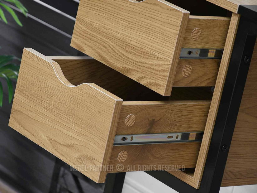 PC stolek Loftego (dub + černá)