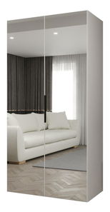 Šatní skříň 100 cm Mirabella 3 (bílá + černá)