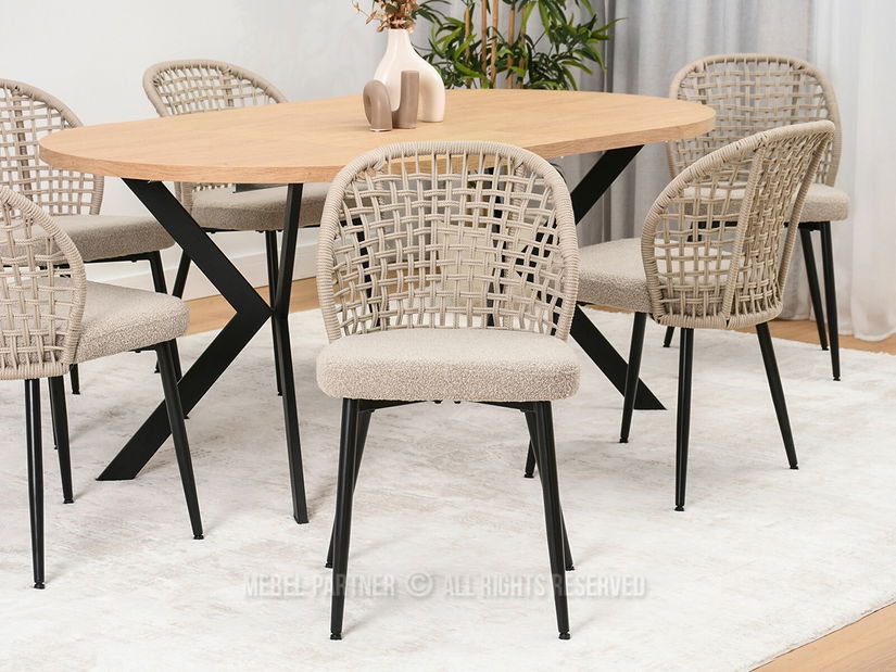 Židle Moen (béžová + černá)