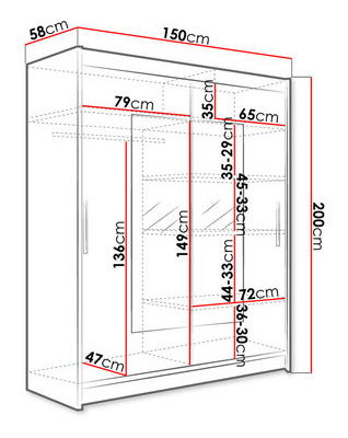 Šatní skříň Primrose III (kašmír)
