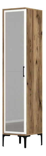 Šatní skříň Kiara R (ořech + bílá)