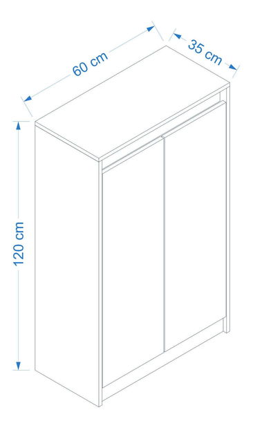 Skříňka Maladivas (bílá + černá)