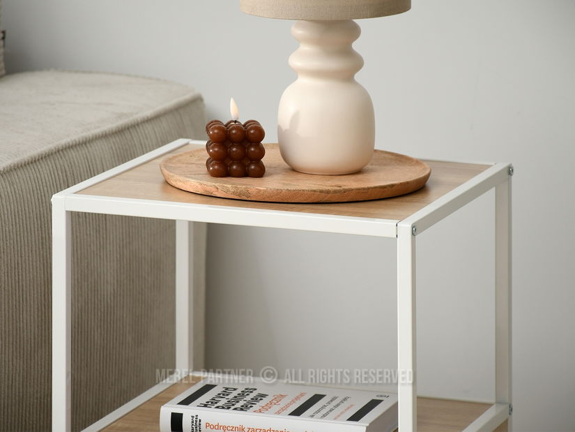 Noční stolek Soren Ns (sonoma + bílá)