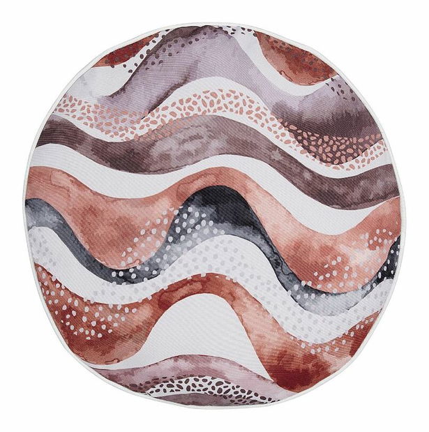 Sada 2 ozdobných polštářů ⌀ 40 cm Sebor (hnědá)