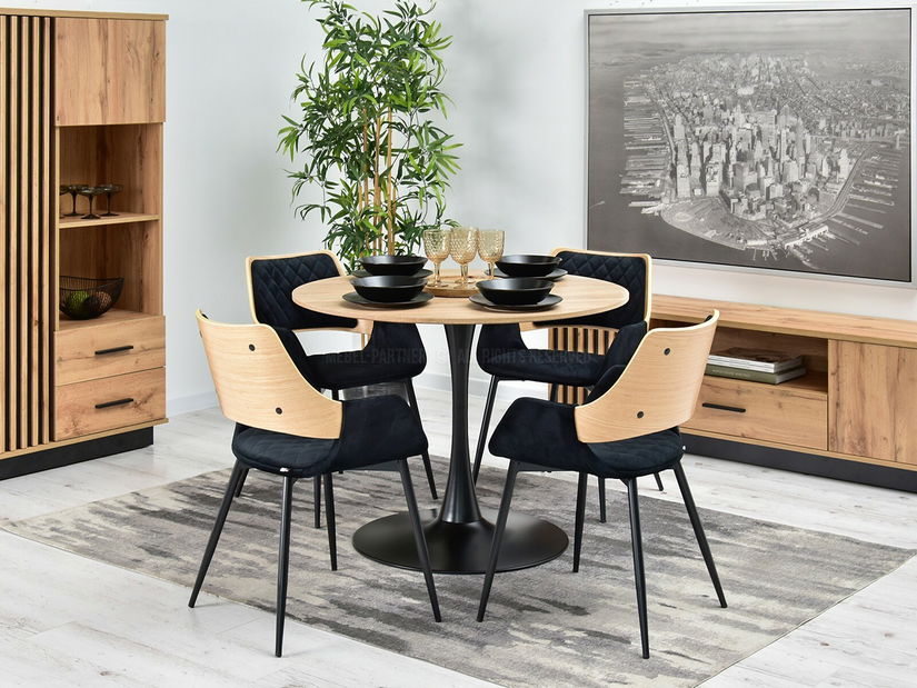 Židle Morgana (dub černý + černá)