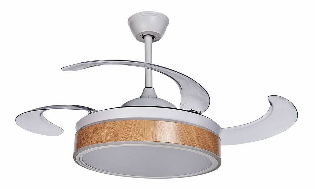 Stropní ventilátor se světlem Flor (bílá)