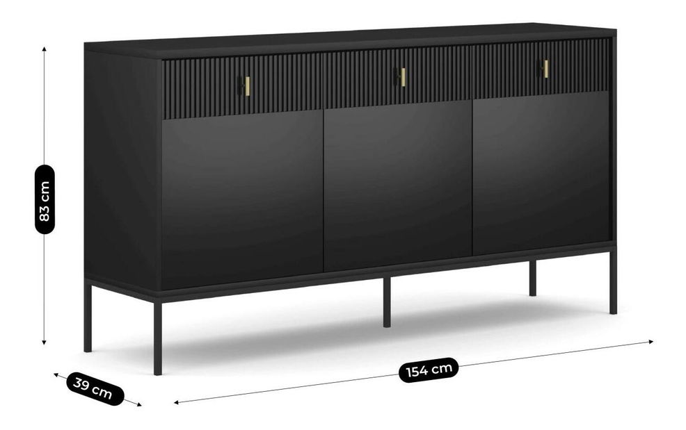 Komoda Militaba (černá)