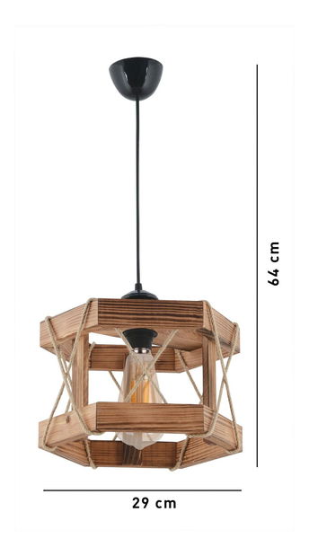 Stropní svítidlo Cageworta 1 (přírodní)