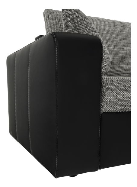 Rohová sedací souprava Manter černá + šedá (L)