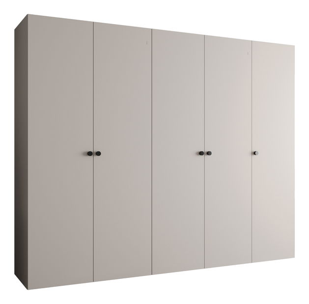 Šatní skříň 250 cm Parna 1 (kašmír + černá)