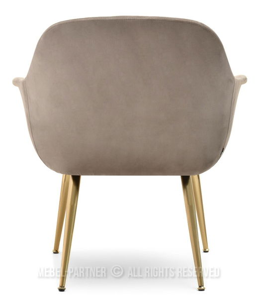 Křeslo Osmol F (béžová + zlatá)