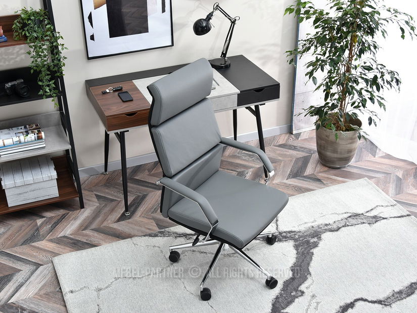 Křeslo Blondie (šedá + chromová)