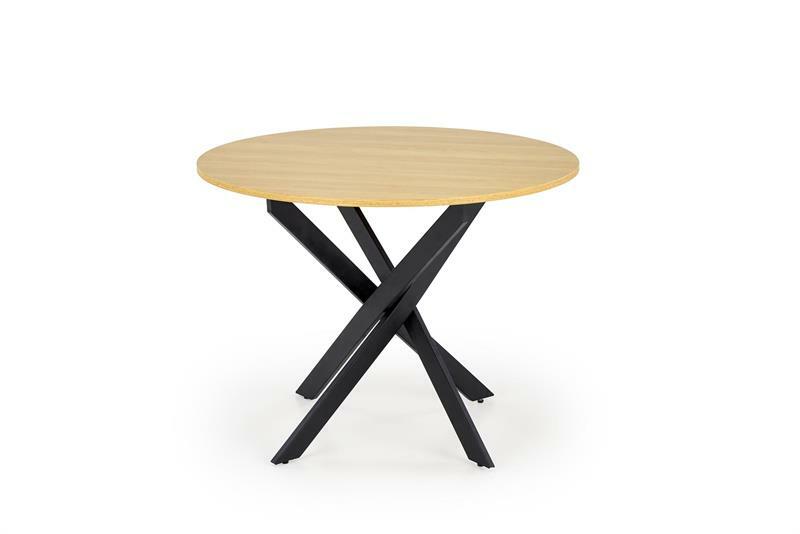 Jídelní stůl Edgaro (dub zlatý + černá) (pro 4 osoby)