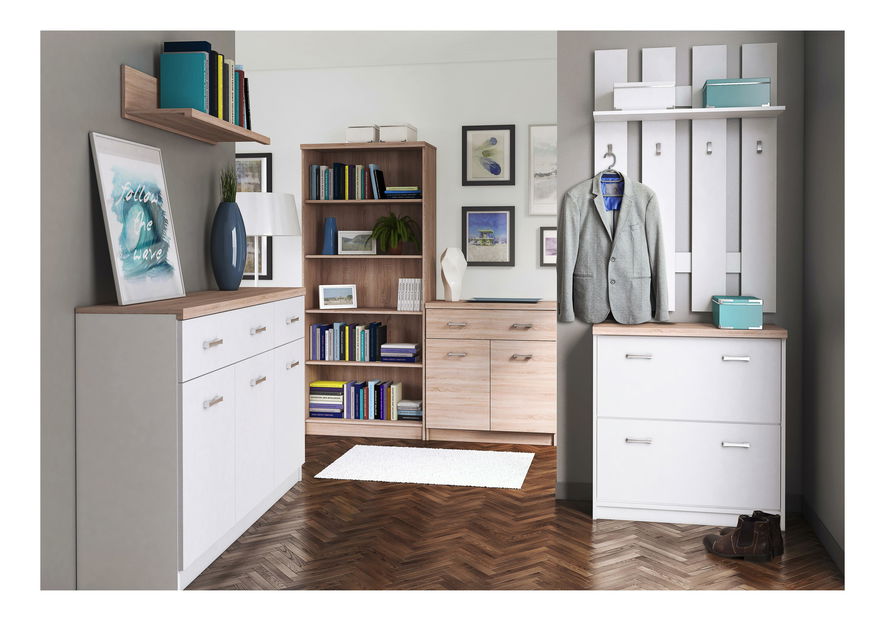 Předsíň Tianna 1 (bílá + dub sonoma)