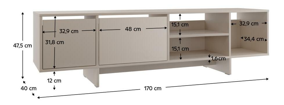 TV stolek + skříňka Salighieri STD01 (kašmír)
