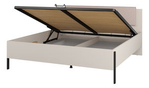 Manželská postel 180 cm Juka (kašmír) (s úložným prostorem)
