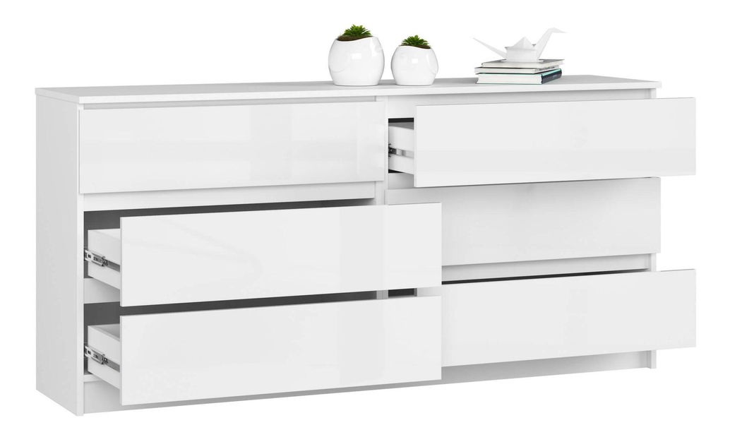 Komoda Koa III (lesk bílý)