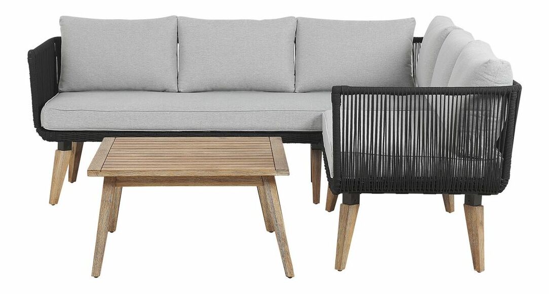 Zahradní sedací souprava ALCO (dřevo) (šedá) (pro 5 osob)