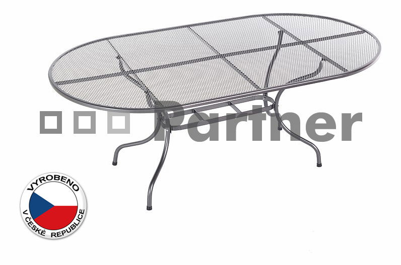 Zahradní stůl oválný 160 x 95 cm (kov)