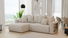 Rohová sedačka Napolia (L) (mléčná)
