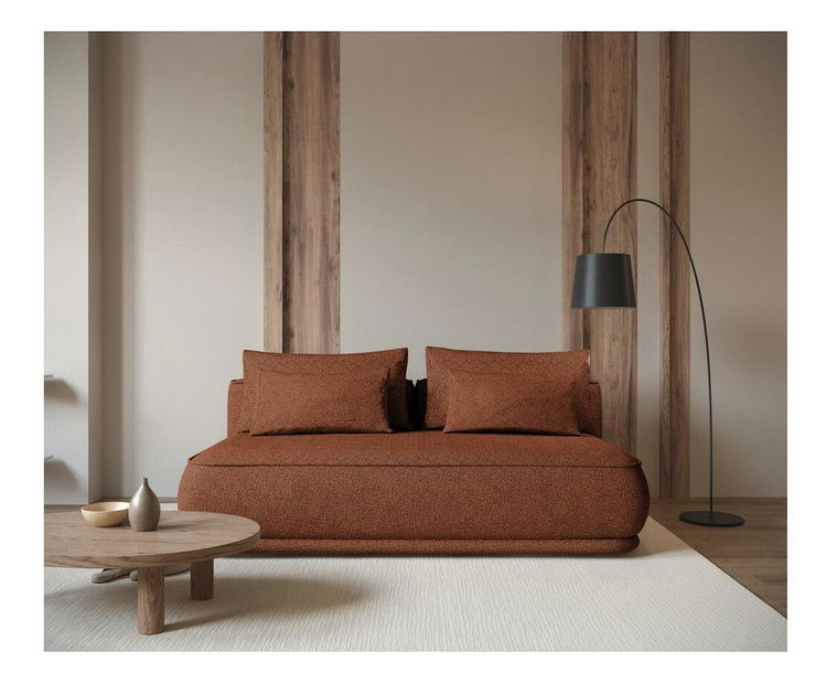 Pohovka trojsedačka Lesanna (měděná + černá)