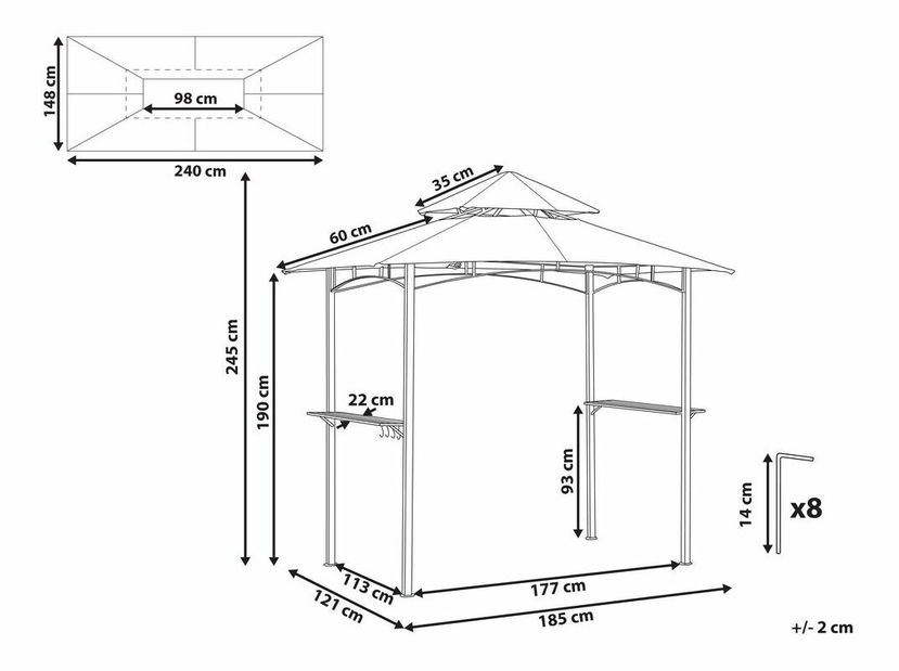 Zahradní altán Narza (zelená)