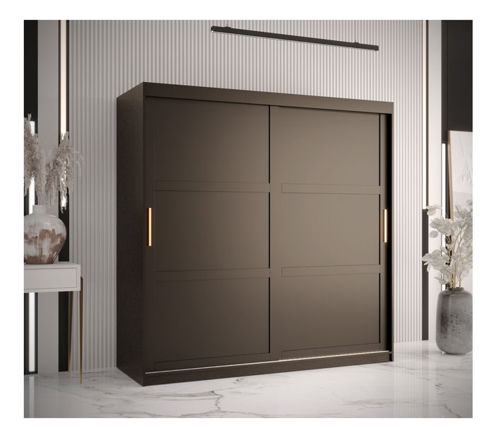 Šatní skříň Riven 1 180 (matná černá)