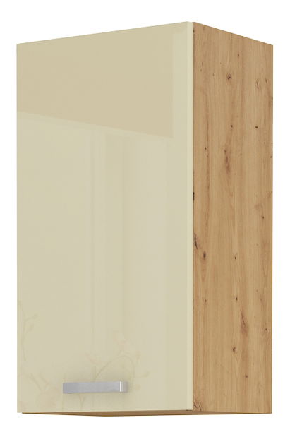 Horní kuchyňská skříňka Arryn 40 G-72 1F (dub artisan + lesk krémový)