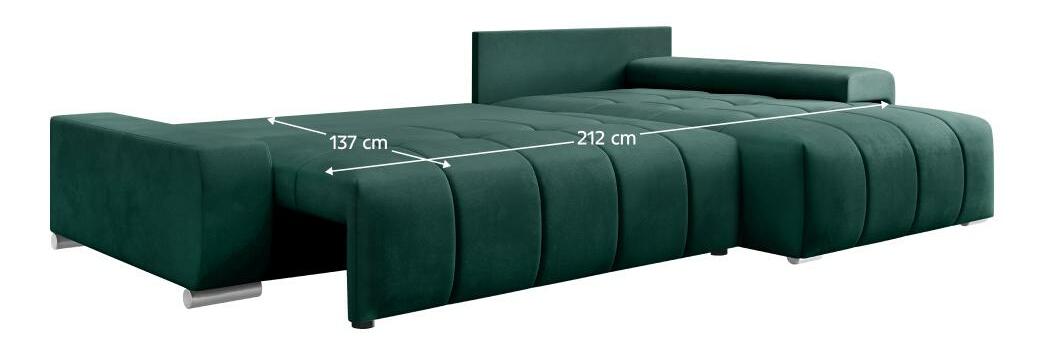 Rohová sedací souprava Vesuv (smaragdová)