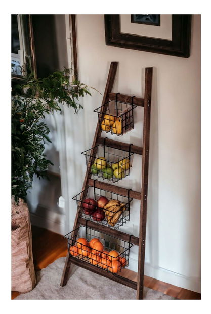 Košíkový stojan Benebu (dub + černá)