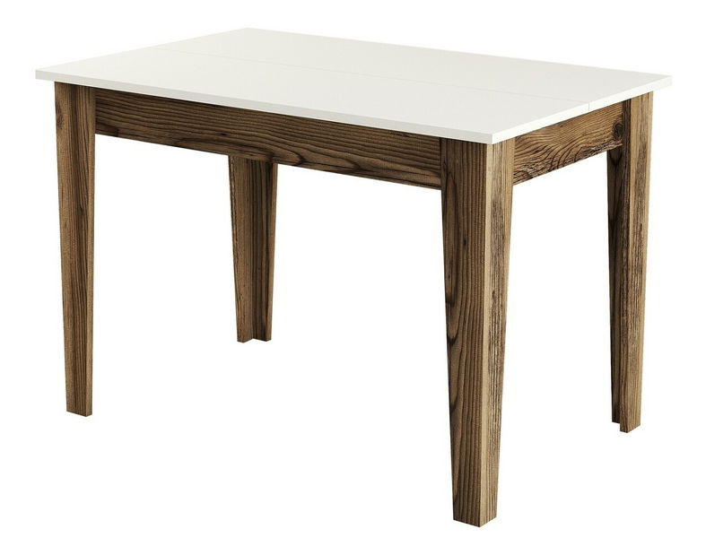 Jídelní stůl (pro 4 osoby) Kim (Ořech + Krémová)