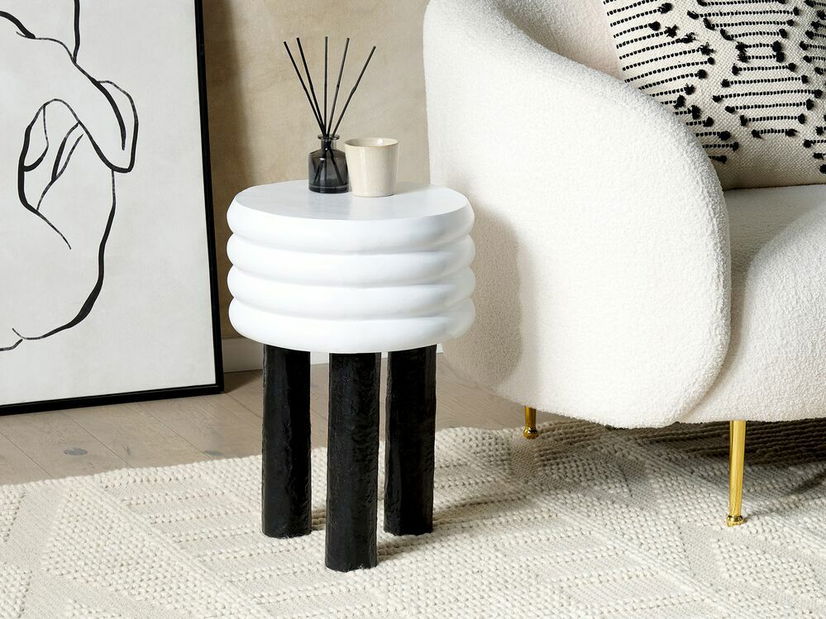 Příruční stolek Kikza (bílá)