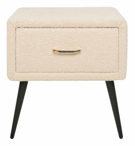 Noční stolek Faris (béžové buklé)