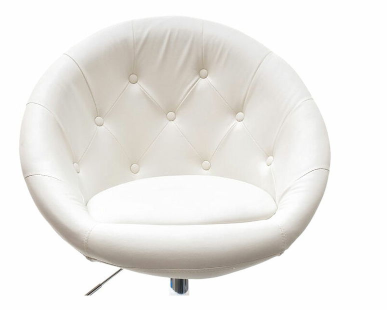 Křeslo Lush 3 (bílá + zlatá)