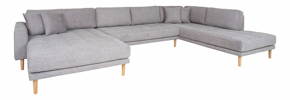 Rohová sedací souprava ve tvaru U (L) Lvaveriaora U (tmavě šedá)