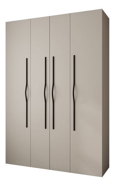 Šatní skříň 170 cm Carmela 50-2 (kašmír + černá)