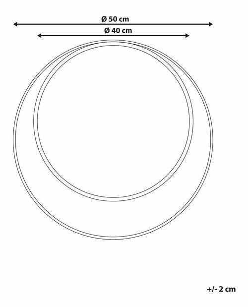 Nástěnné zrcadlo Agie (černá) *výprodej