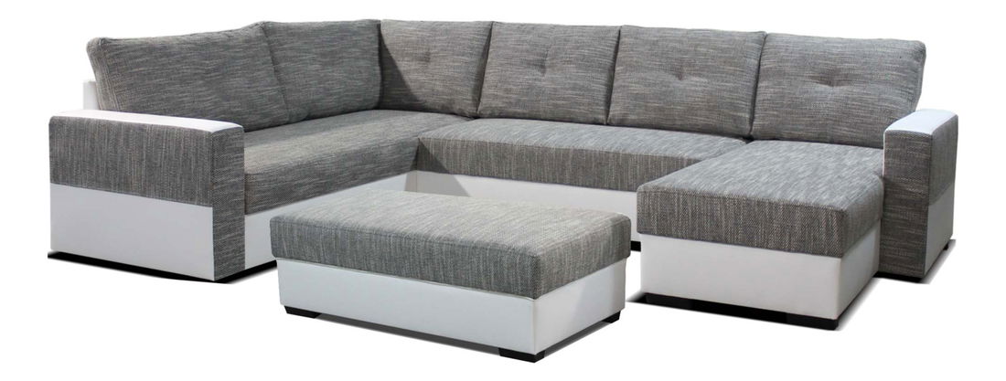 Rohová sedací souprava U Arenna LB+2+L (P) (s taburetem)