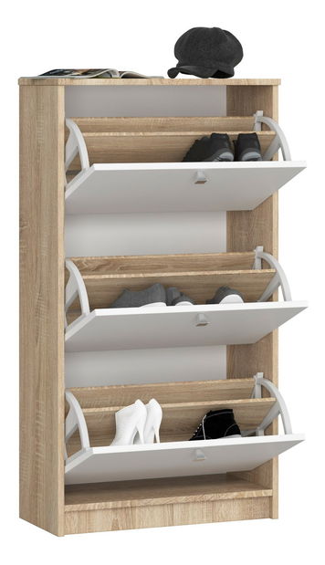 Botník Satori (dub sonoma + bílá)