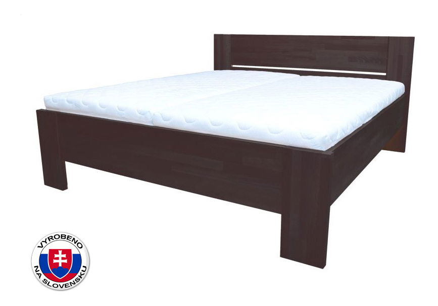 Manželská postel 210x200 cm Nicky plné čelo (masiv)
