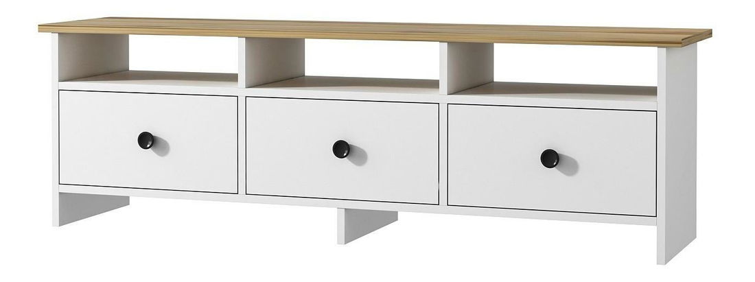 TV stolek/skříňka Ossa (bílá + dub safírový)